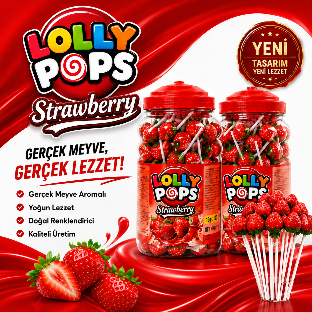Lolly Pops Strawberry